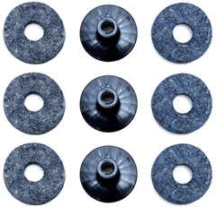 Zildjian Cymbal Felt And Sleeve 3 Pack - Vilten kussentjes voor bekkenstandaard