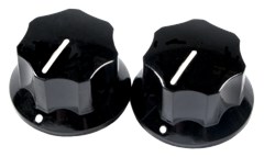 Fender Pure Vintage 1965 Jaguar Skirted Knobs, Black