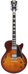 D'Angelico Premier SS Single Cutaway Stop-Bar Tailpie CE Dark ICEd Tea Burst