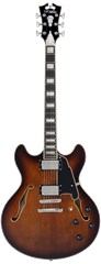 D'Angelico Premier DC Double Cutaway Stop-Bar Tailpie CE Brown Burst