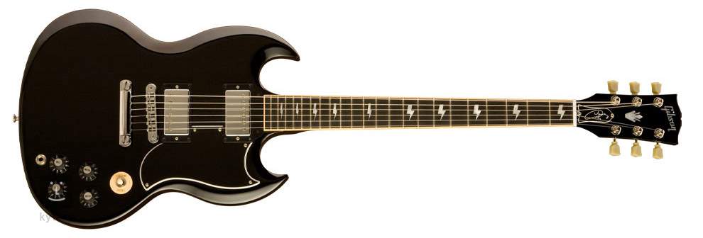 Bevestiging Iedereen bloemblad GIBSON SG Angus Young Signature EB Elektrische gitaar