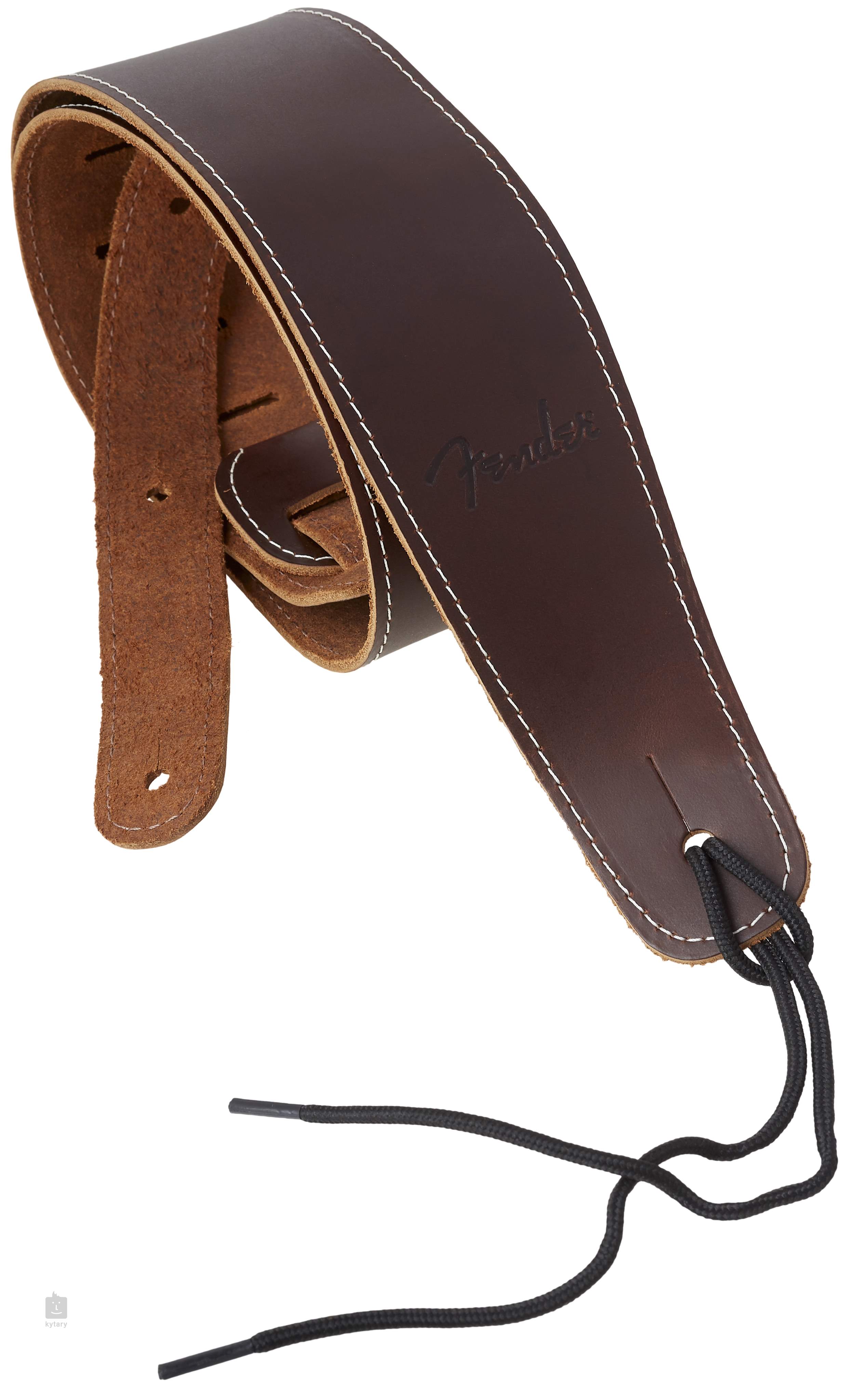 banner Zich voorstellen Subjectief FENDER Broken-In Leather Strap Brown Gitaarband