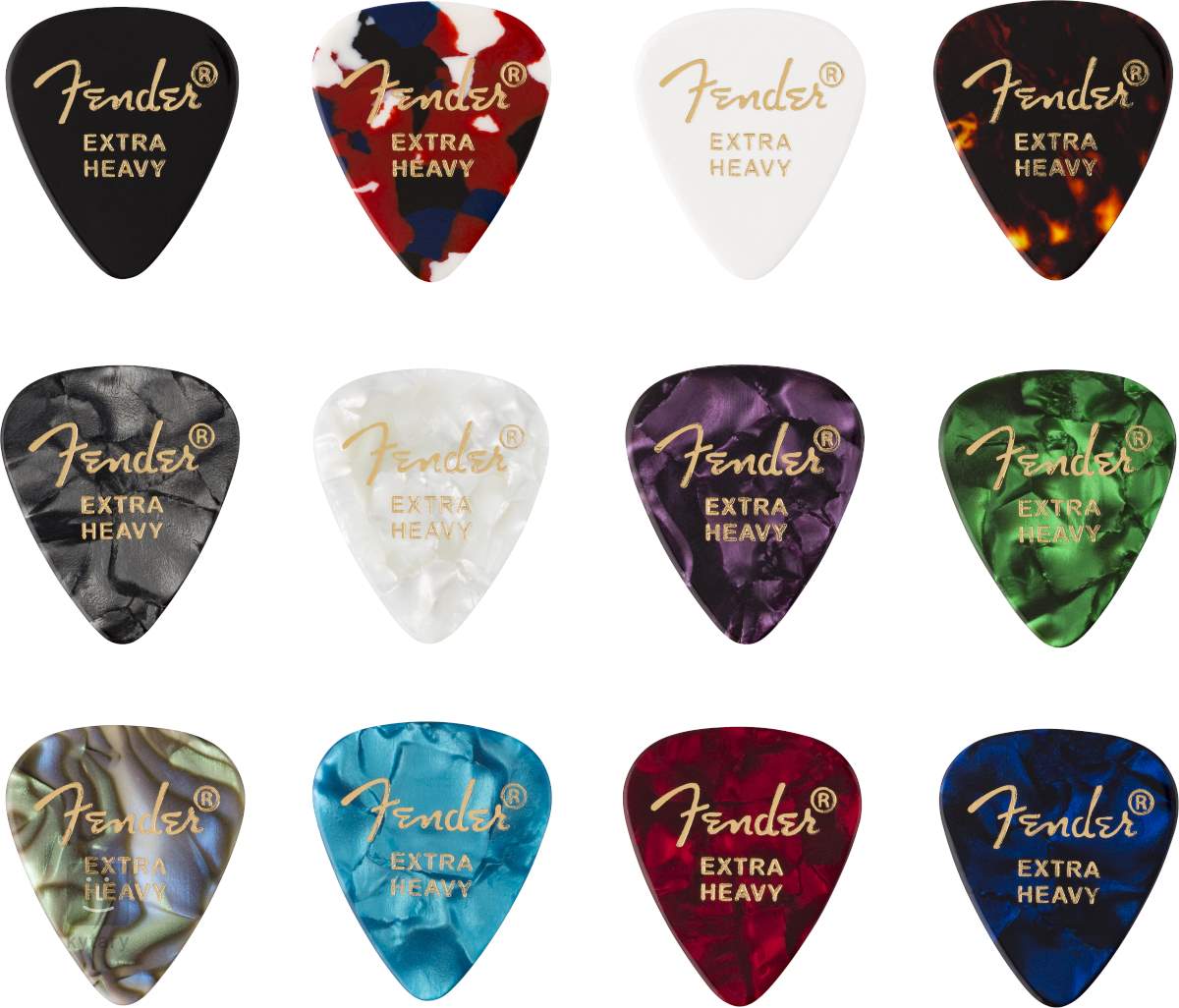 FENDER 351 Celluloid Picks Medley Extra 