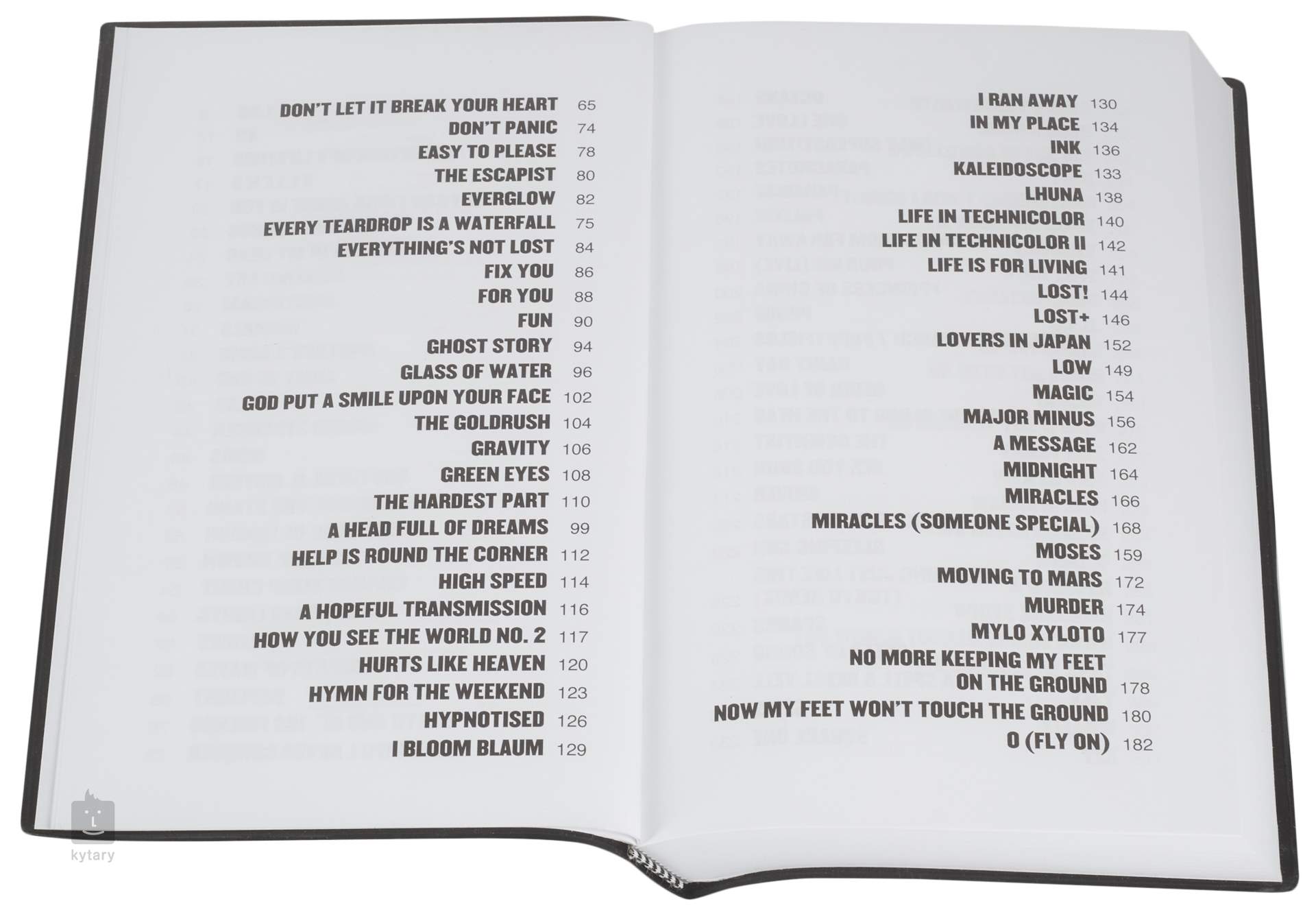 coldplay song books