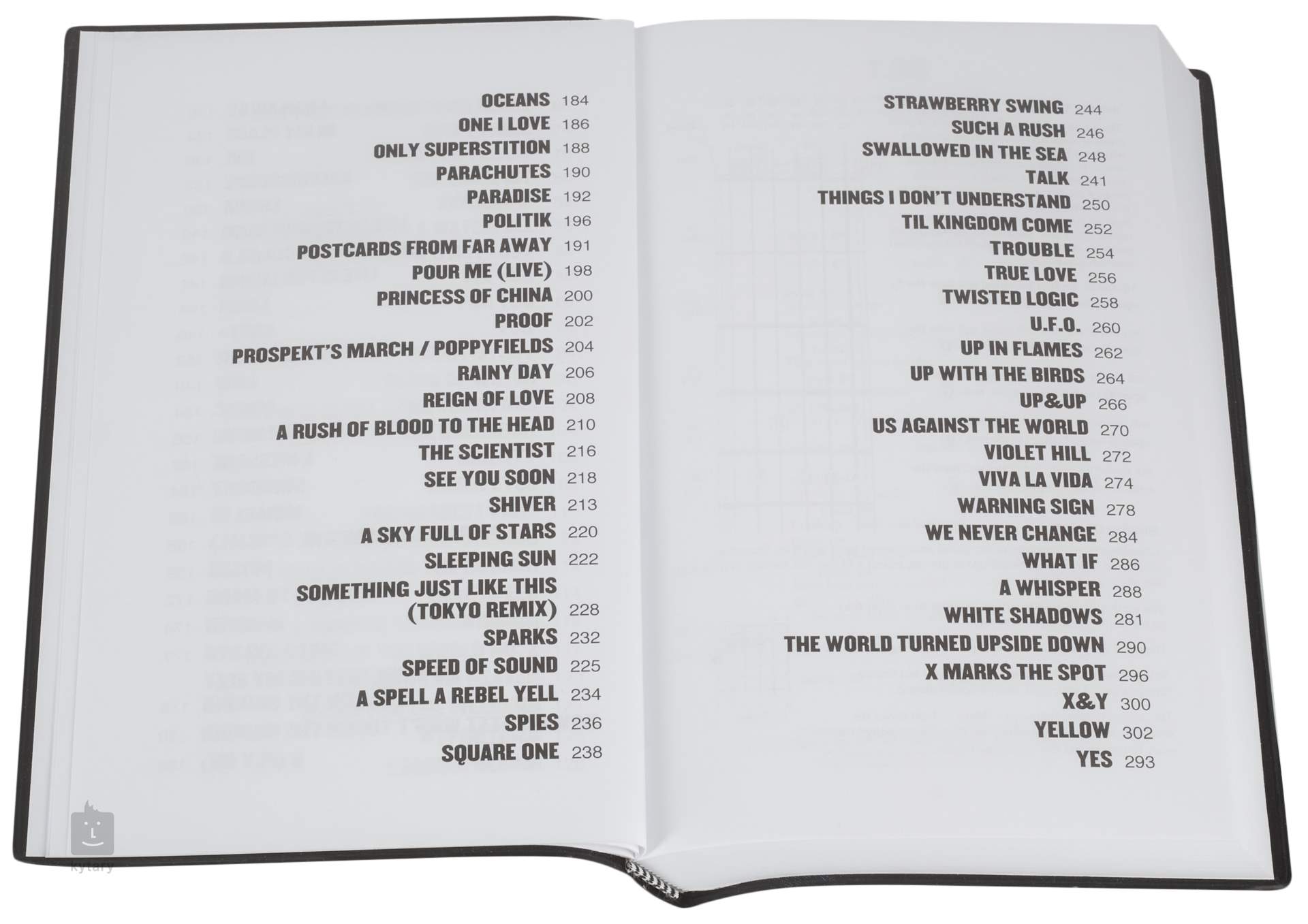 coldplay song books