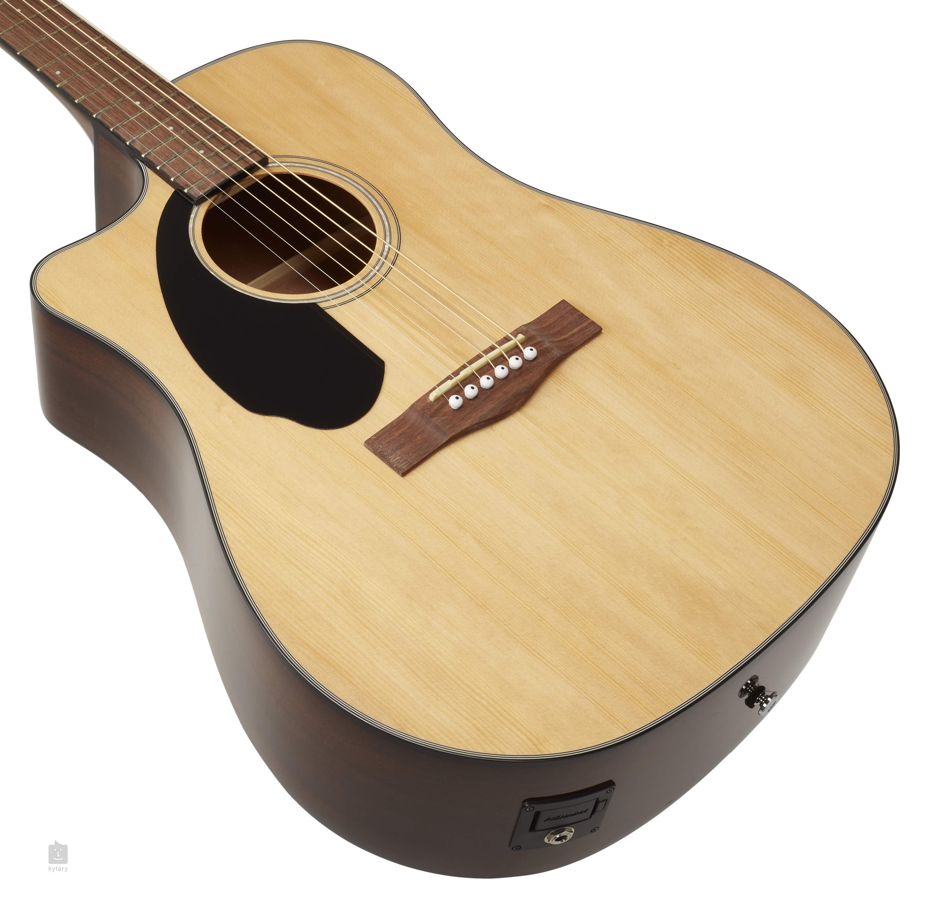 FENDER CD-60SCE LH WN NAT Linkshandige elektro-akoestische gitaar