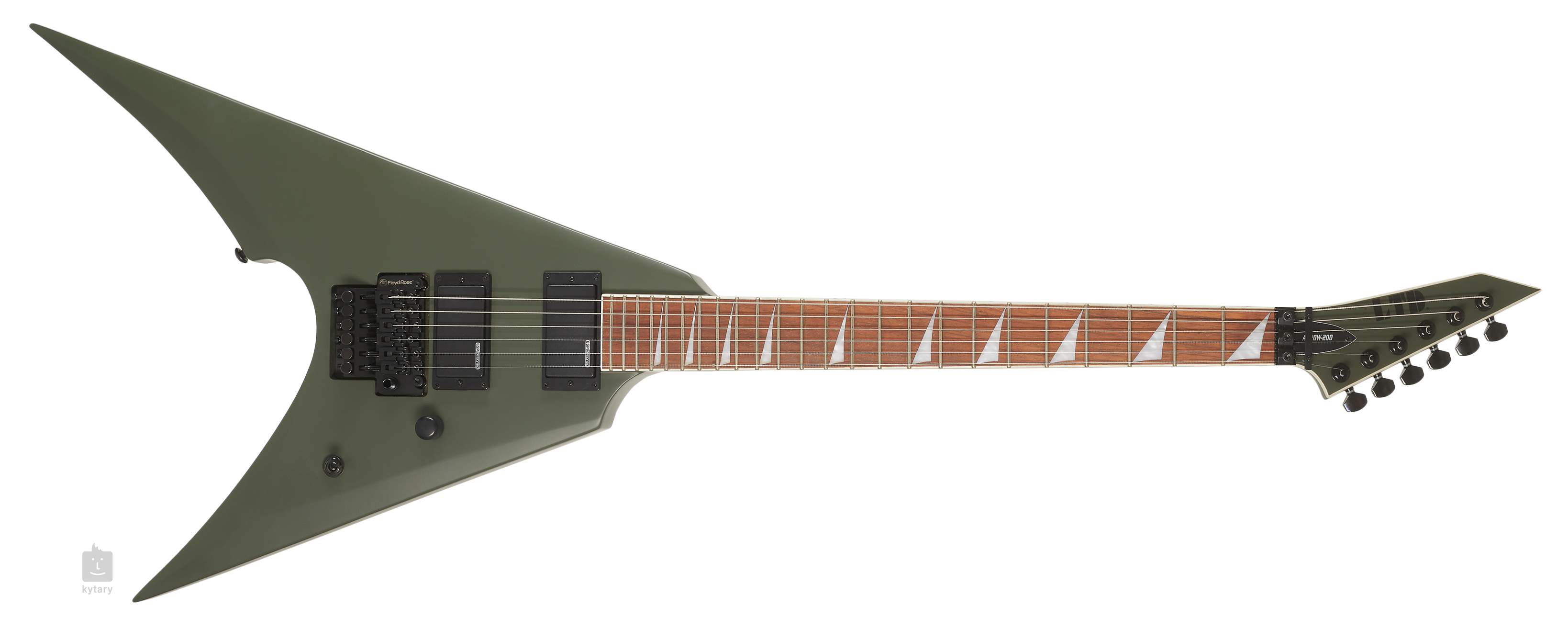 Vesting Uitwisseling Roos ESP LTD Arrow-200 Military Green Satin Elektrische gitaar