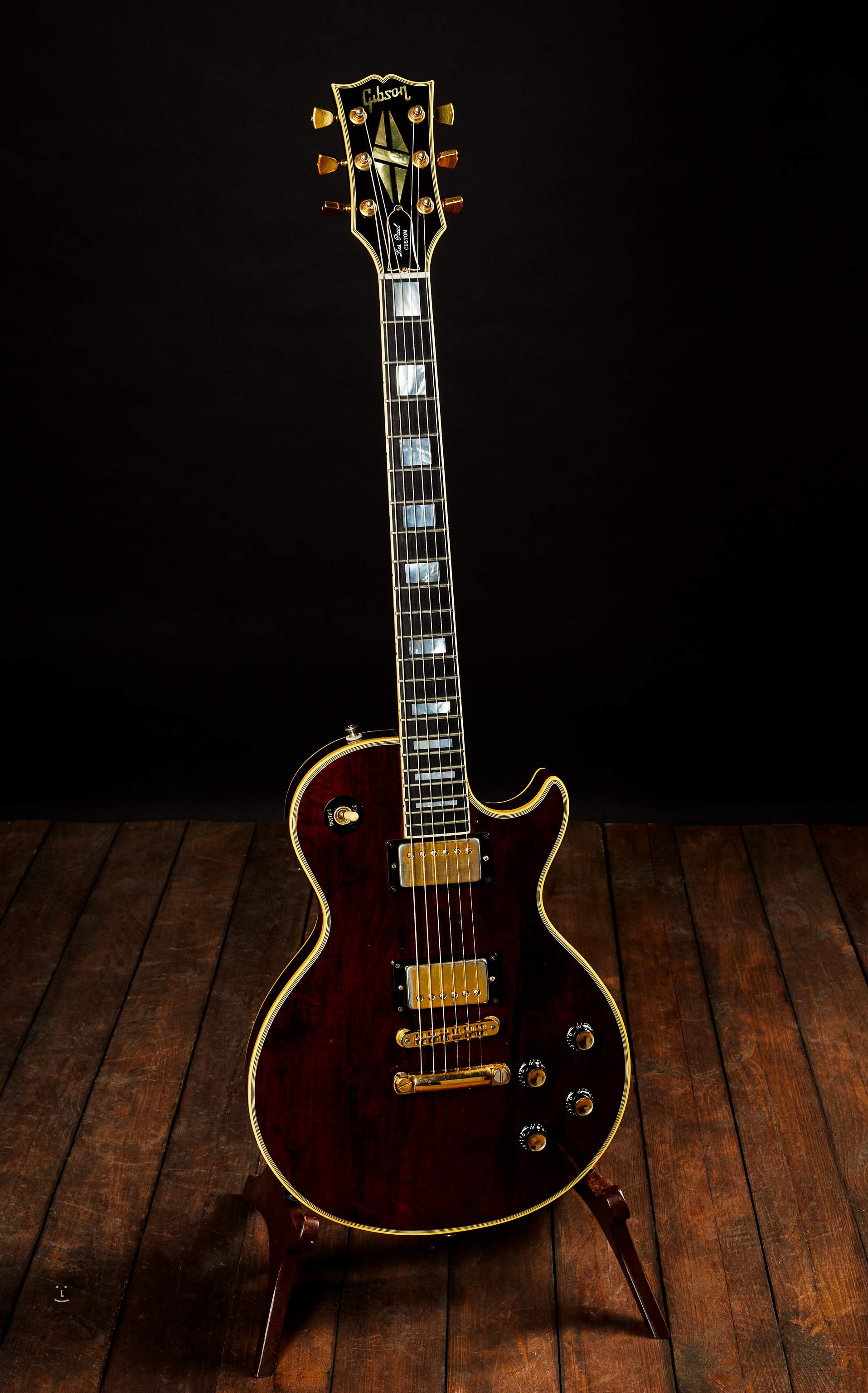 bespotten gegevens Majestueus GIBSON 1976 Les Paul Custom Wine Red Elektrische gitaar