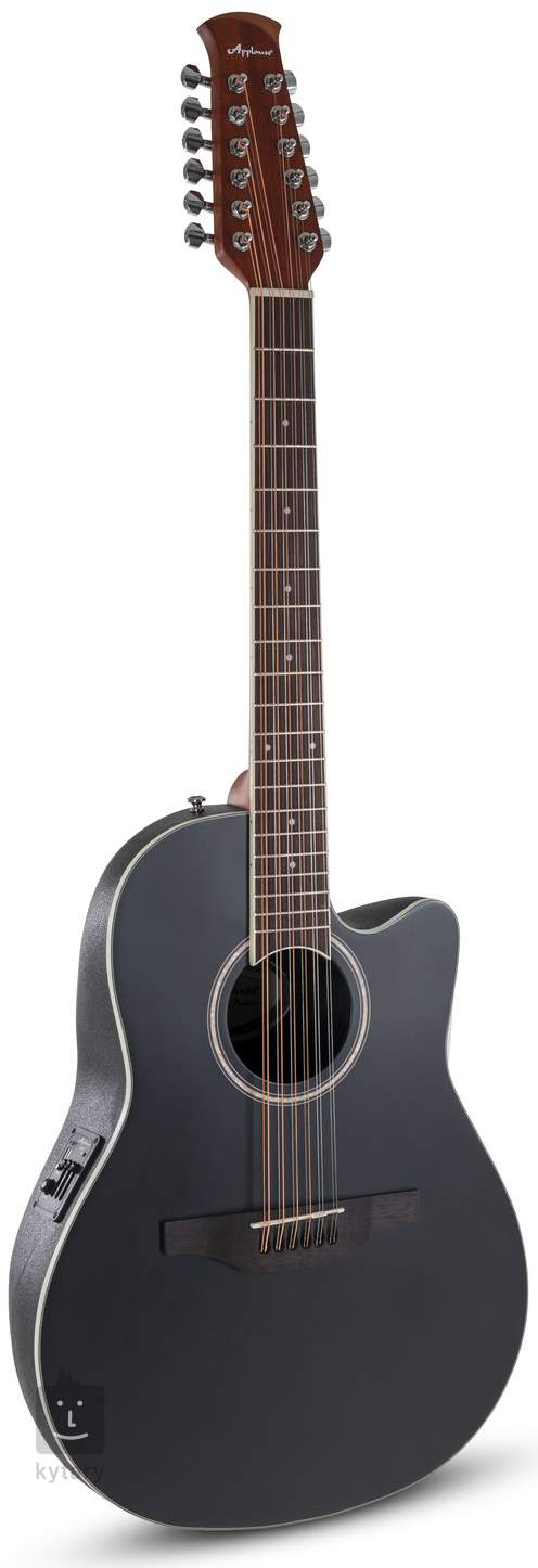 lijden Nautisch biologisch APPLAUSE AB2412II Mid Cutaway 12 Black Satin 12-snarige elektro-akoestische  gitaar