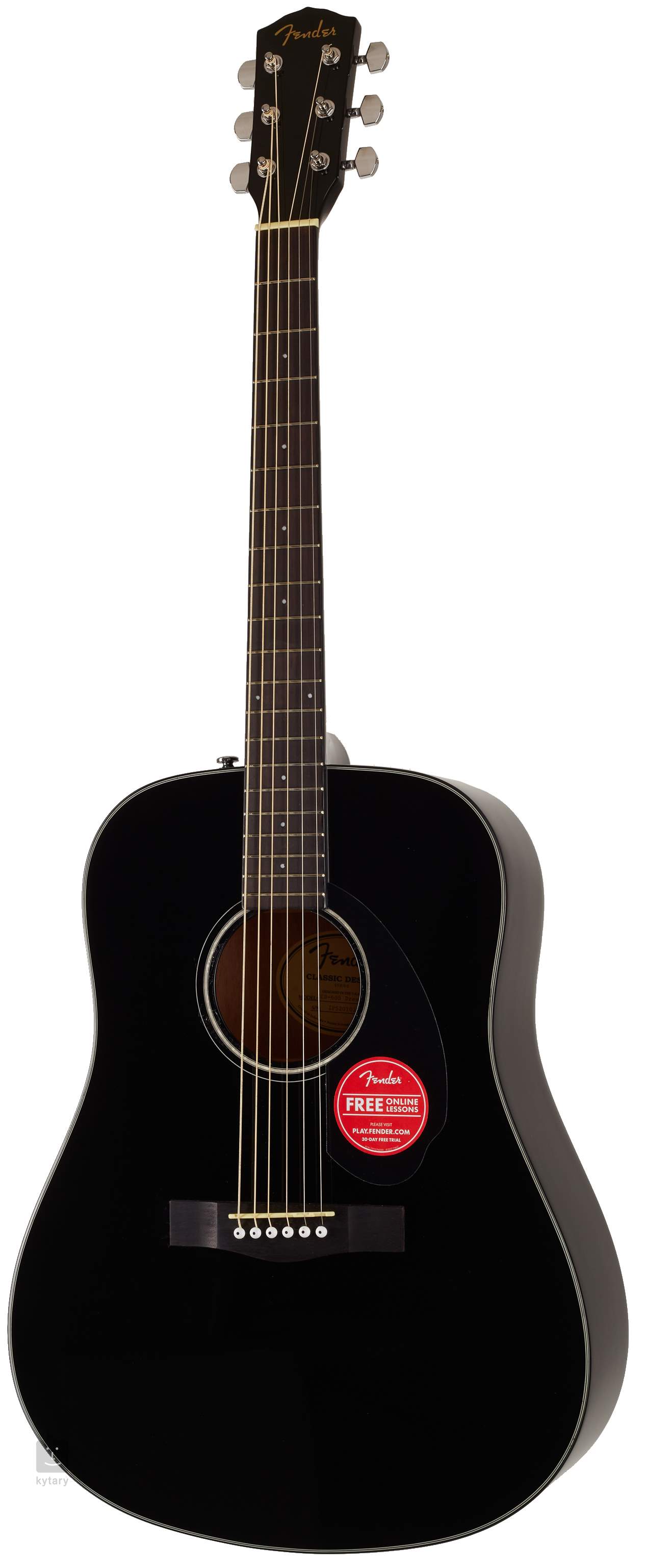 Factureerbaar etiket vis FENDER CD-60S Dreadnought WN BK Akoestische gitaar
