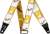 FENDER Weighless Monogramm Strap White/Brown/Yellow