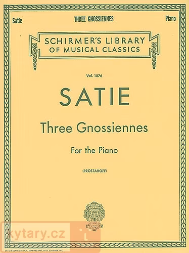MS Erik Satie:Three Gnossiennes For The Piano - Nuty na fortepian