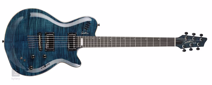 Godin LGX-SA Trans Blue Flame AAA - Hybrydowa gitara elektryczna midi