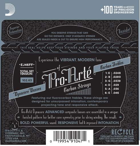 D'Addario EJ46FF - Struny nylonowe do gitary klasycznej