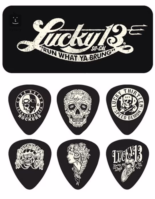 Dunlop Lucky 13 Pick Tin 0.73 - Kostki sygnowane