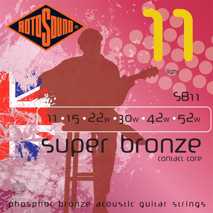 Rotosound SB11 Super Bronze - Metalowe struny do gitary akustycznej