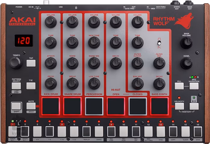 Akai Rhythm Wolf - Syntezator perkusyjny, sequencer