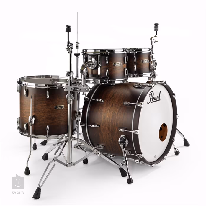 Pearl Wood-Fiberglass Satin Cocoa Burst (rozpakowane) - Zestaw perkusyjny