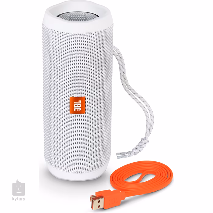 JBL Flip4 White - Przenośny głośnik bezprzewodowy