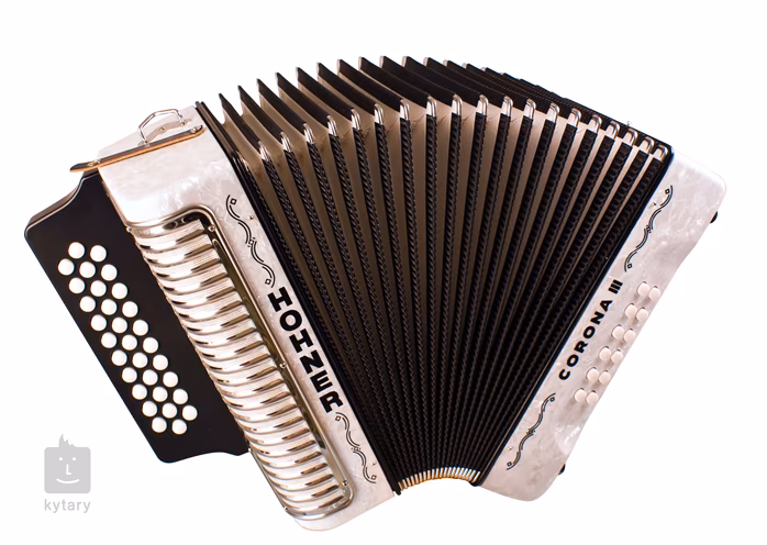 Hohner Corona III BbEbAb, white - Akordeon diatoniczny