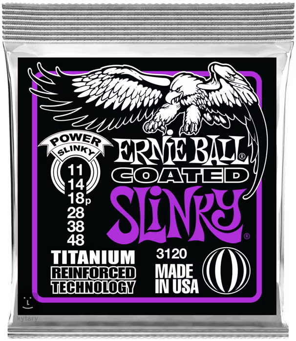 Ernie Ball 3120 Titanium Power Slinky - Struny do gitary elektrycznej