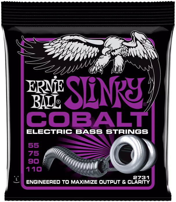 Ernie Ball 2731 Power Slinky Cobalt Electric Bass 55-110 - Struny do gitary basowej