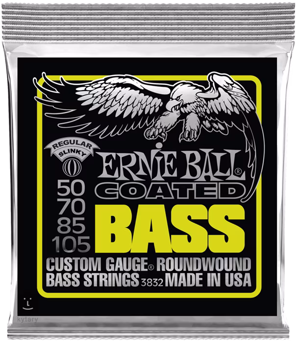 Ernie Ball 3832 Regular Slinky Coated Electric Bass 50-105 - Struny do gitary basowej
