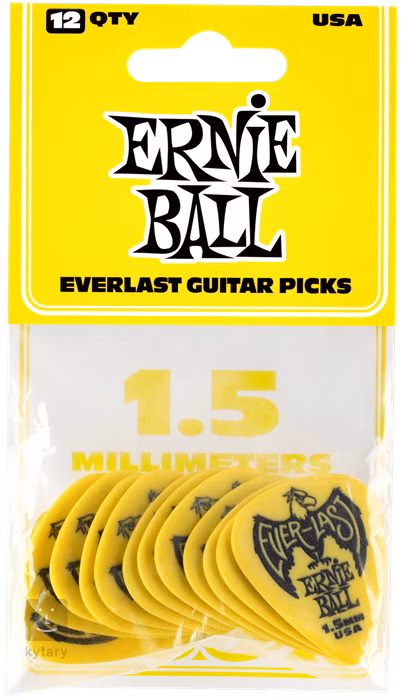 Ernie Ball Everlast Picks 1.5 Yellow - Kostki