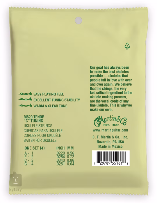 Martin Clear Fluorocarbon Tenor - Struny do ukulele tenorowego