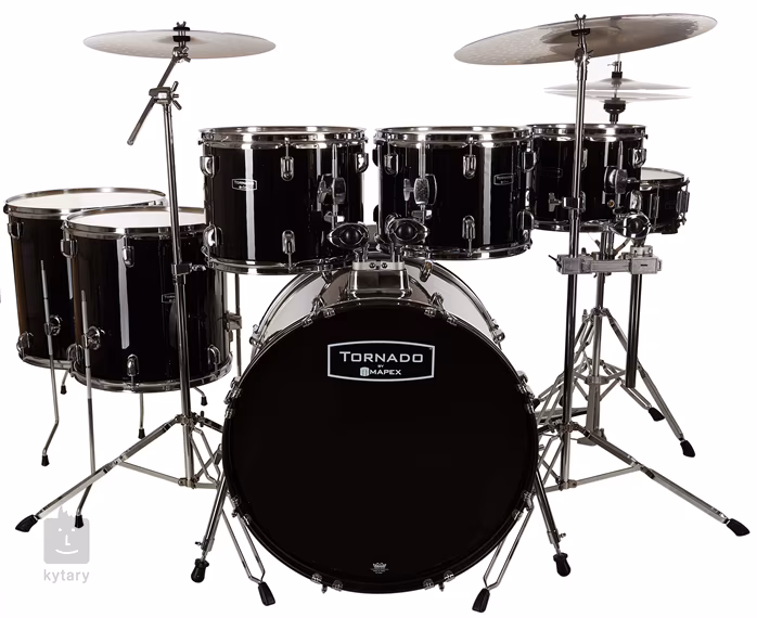 Tornado TND7285FTCDK Dark Black - Zestaw perkusyjny z talerzami