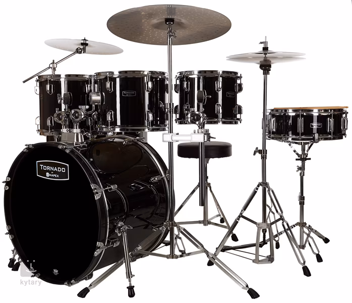 Tornado TND7285FTCDK Dark Black - Zestaw perkusyjny z talerzami