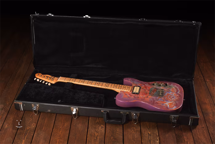 Baboushka 2016 Hippiecaster Pink Flower - Gitara elektryczna