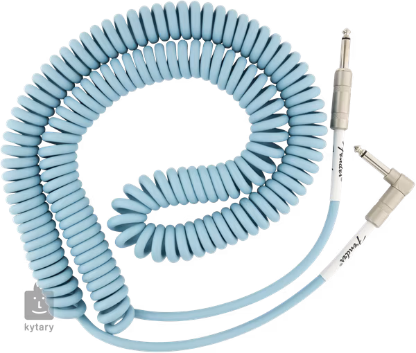 Fender Original Series 30' Coil Cable Daphne Blue - Kabel instrumentalny