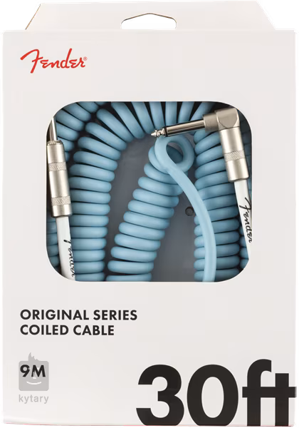 Fender Original Series 30' Coil Cable Daphne Blue - Kabel instrumentalny