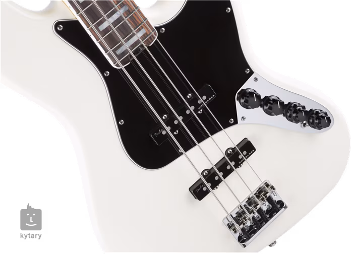 Fender American Elite Jazz Bass RW OWT - Elektryczna gitara basowa