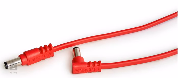 Rockboard Flat Polarity Reverser Cable - Angled/Straight - Red - Kabel zasilający