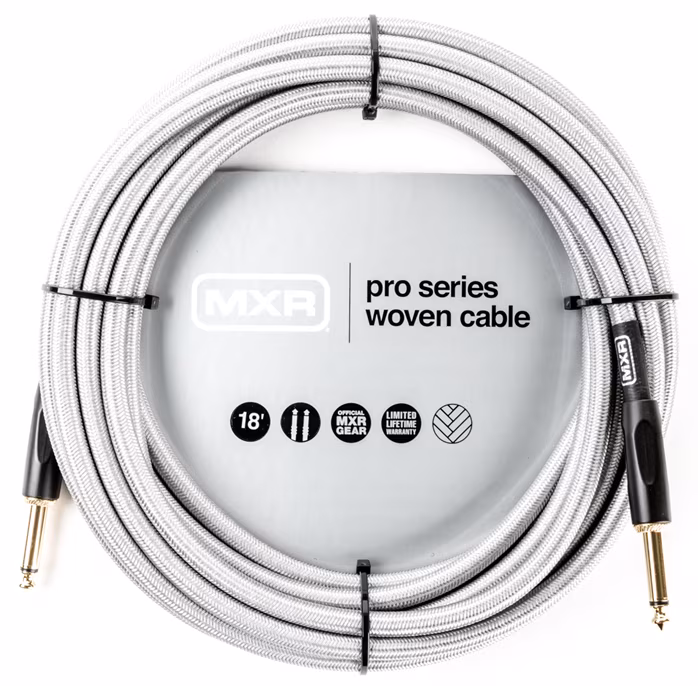 Dunlop MXR Woven Cable Silver 18ft - Kabel instrumentalny