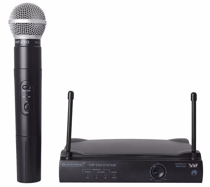 Omnitronic VHF-250  214.000 MHz - Wokalny zestaw bezprzewodowy