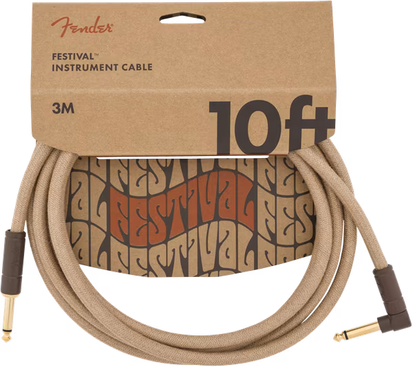 Fender Festival Instrument Cable 10' Pure Hemp Natural - Kabel instrumentalny