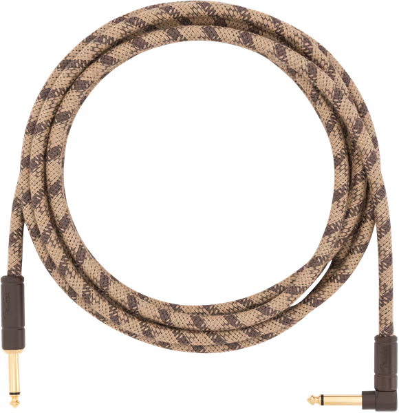 Fender Festival Instrument Cable 10' Pure Hemp Brown Stripe - Kabel instrumentalny