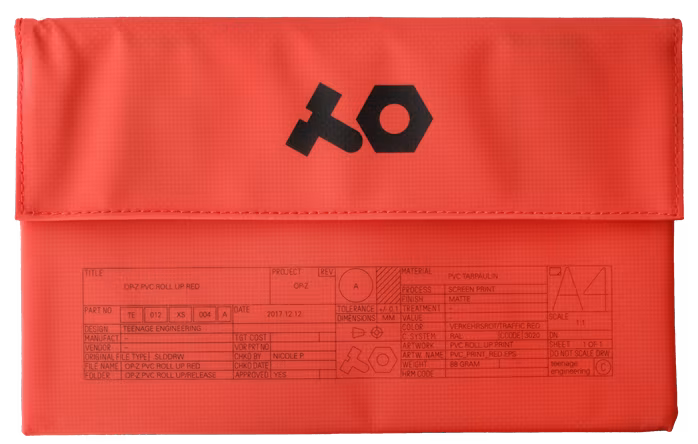 Teenage Engineering OP-Z PVC Roll Up Red - Pokrowiec transportowy
