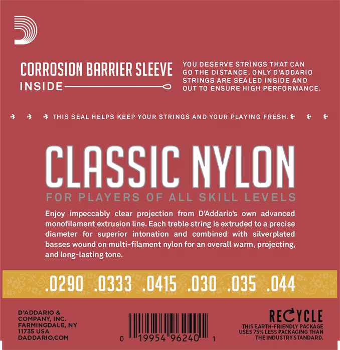 D'Addario EJ27N 3/4 - Struny nylonowe do gitary klasycznej