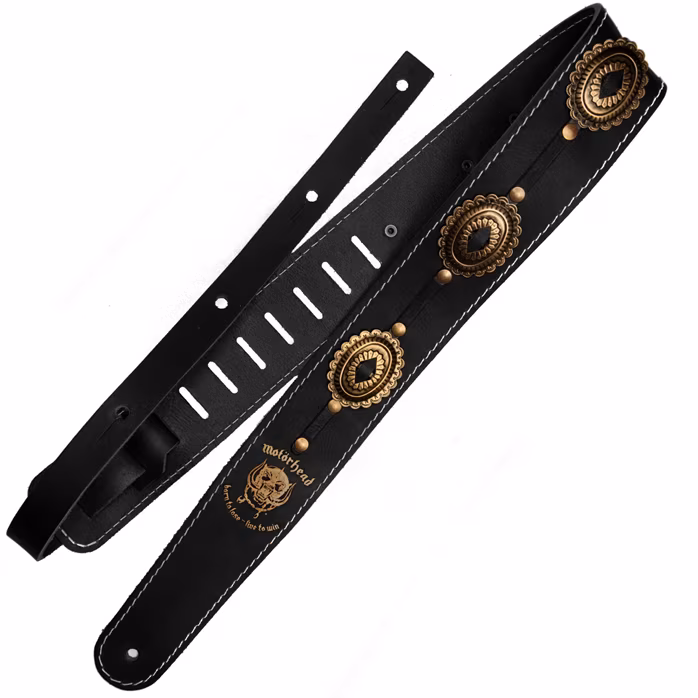 Richter Motörhead Concho Strap Black/Old Brass - Pas gitarowy