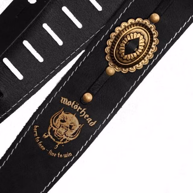 Richter Motörhead Concho Strap Black/Old Brass - Pas gitarowy