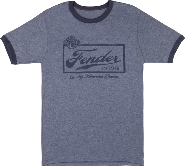 Fender Beer Label T-Shirt Blue M - Koszulka