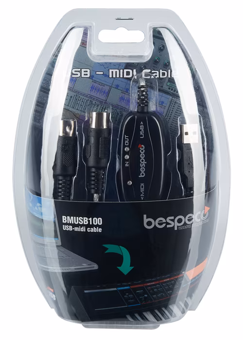 Bespeco BMUSB100 - Konwerter MIDI, interfejs