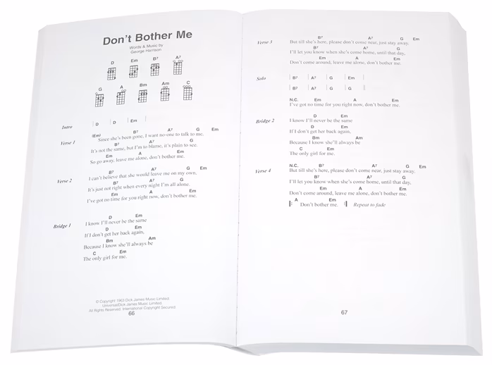 MS The Little Black Book Of Beatles Songs For Ukulele - Nuty na ukulele