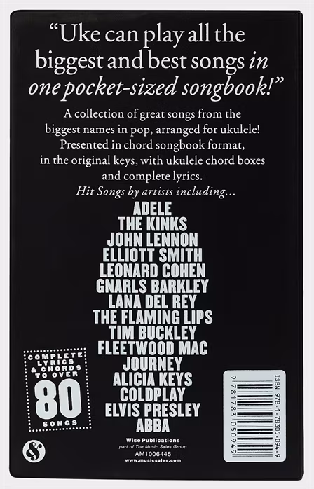 MS The Little Black Book Of Hit Songs For Ukulele - Nuty na ukulele