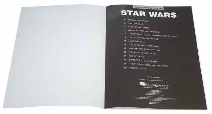 MS John Williams: Star Wars - Ukulele - Nuty na ukulele