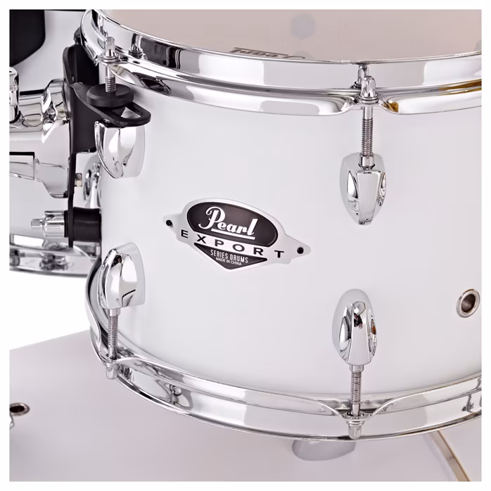 Pearl Export Matte White Stage Set - Zestaw perkusyjny z talerzami